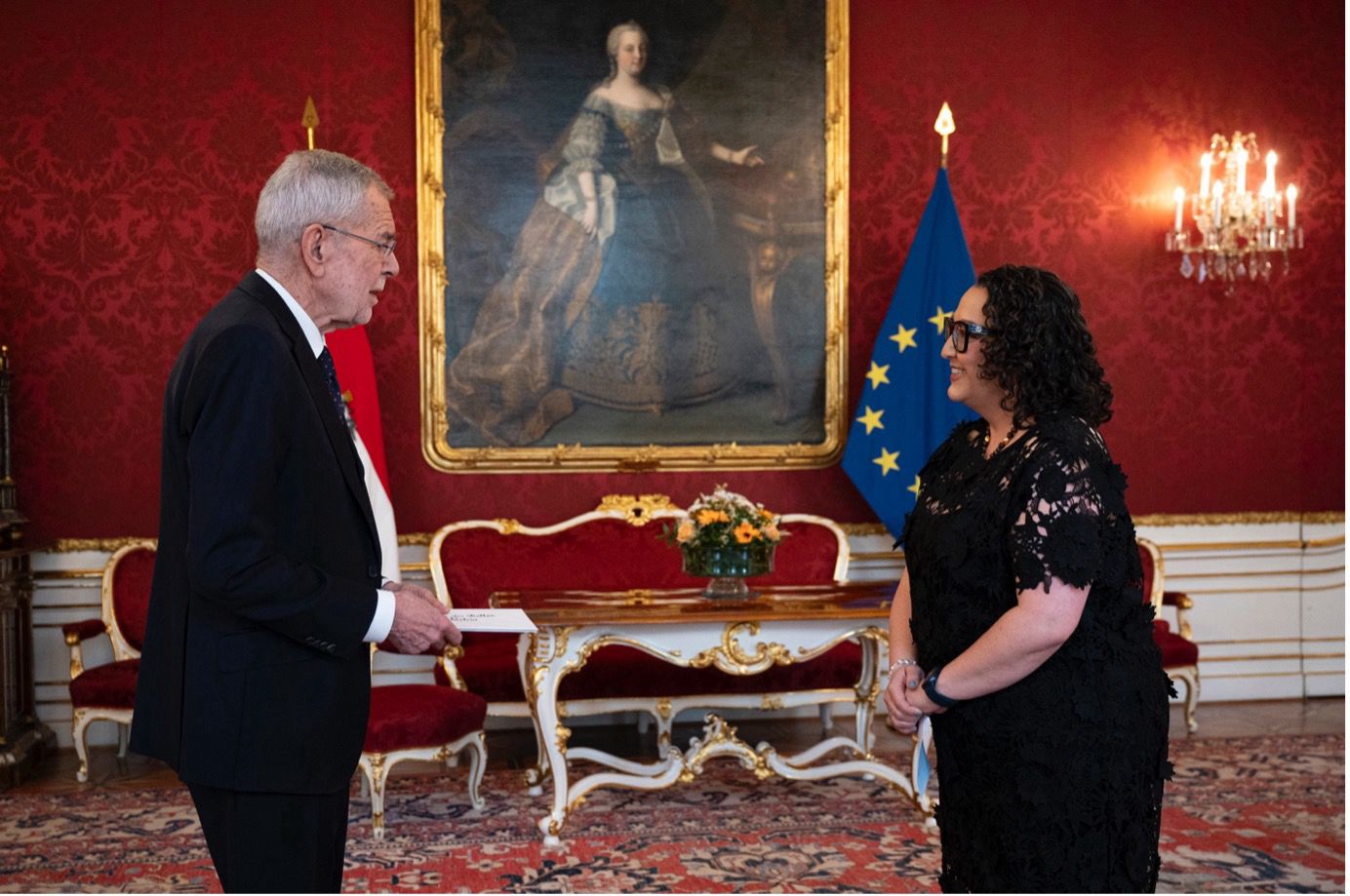 La Embajadora Marcela Tovar Thomas presentó sus Cartas Credenciales ante el Presidente de la República Federal de Austria, Alexander Van der Bellen.