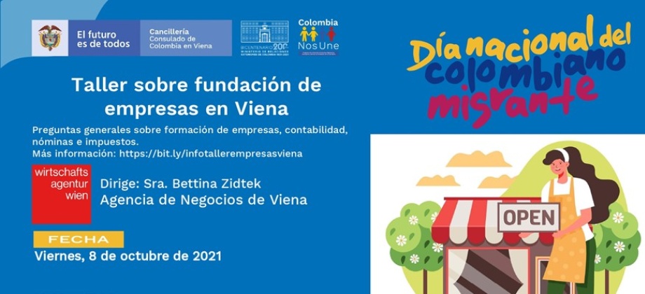 Taller sobre fundación de empresas en Viena se realizará el 8 de octubre de 2021